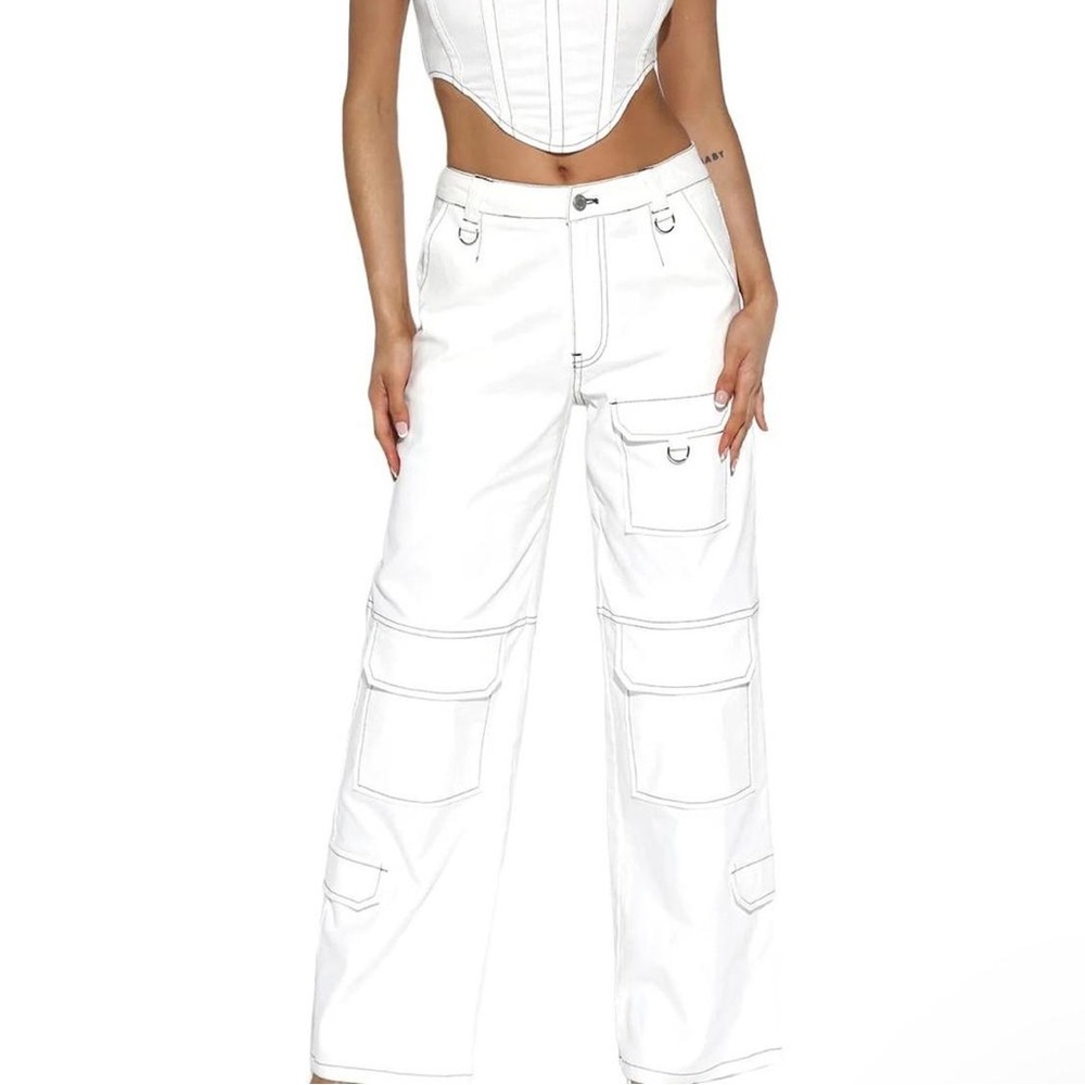 BY.DYLN Fargo Jeans in White / Size Small